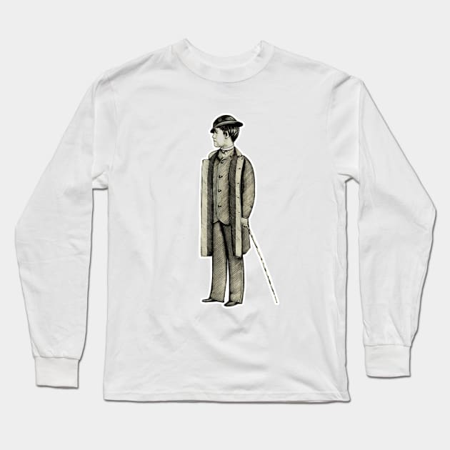 Vintage well dressed teenager 19th century Long Sleeve T-Shirt by Marccelus